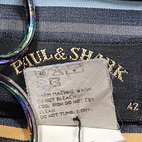 Paul & Shark Yachting Shirt Mens 42/16 Multicolor Stripes LS Collar Cotton FLAW - Picture 12 of 16